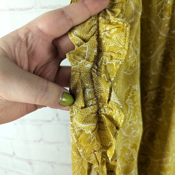 Cato Yellow Gold Ruffled Peasant Top 18/20W - Picture 5 of 7